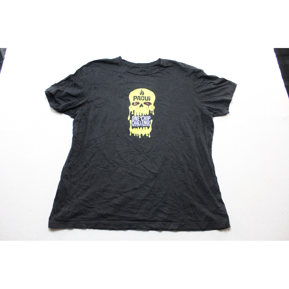 Paqui One Chip Challenge Shirt Mens Extra Large Black Excellent 2021 Skull Tee